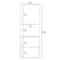 Tuhome Mila Bathroom Cabinet, Two Internal Shelves, Two External Shelves, Single Door, White MLB3931 - alternate 3